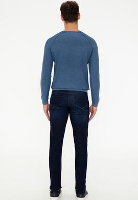 Erkek Koyu Mavi Jean Pantolon - 50208177001
