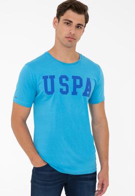 Erkek Kobalt Bisiklet Yaka Basic T-Shirt - 50232300137