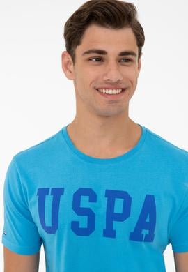 Erkek Kobalt Bisiklet Yaka Basic T-Shirt - 50232300137