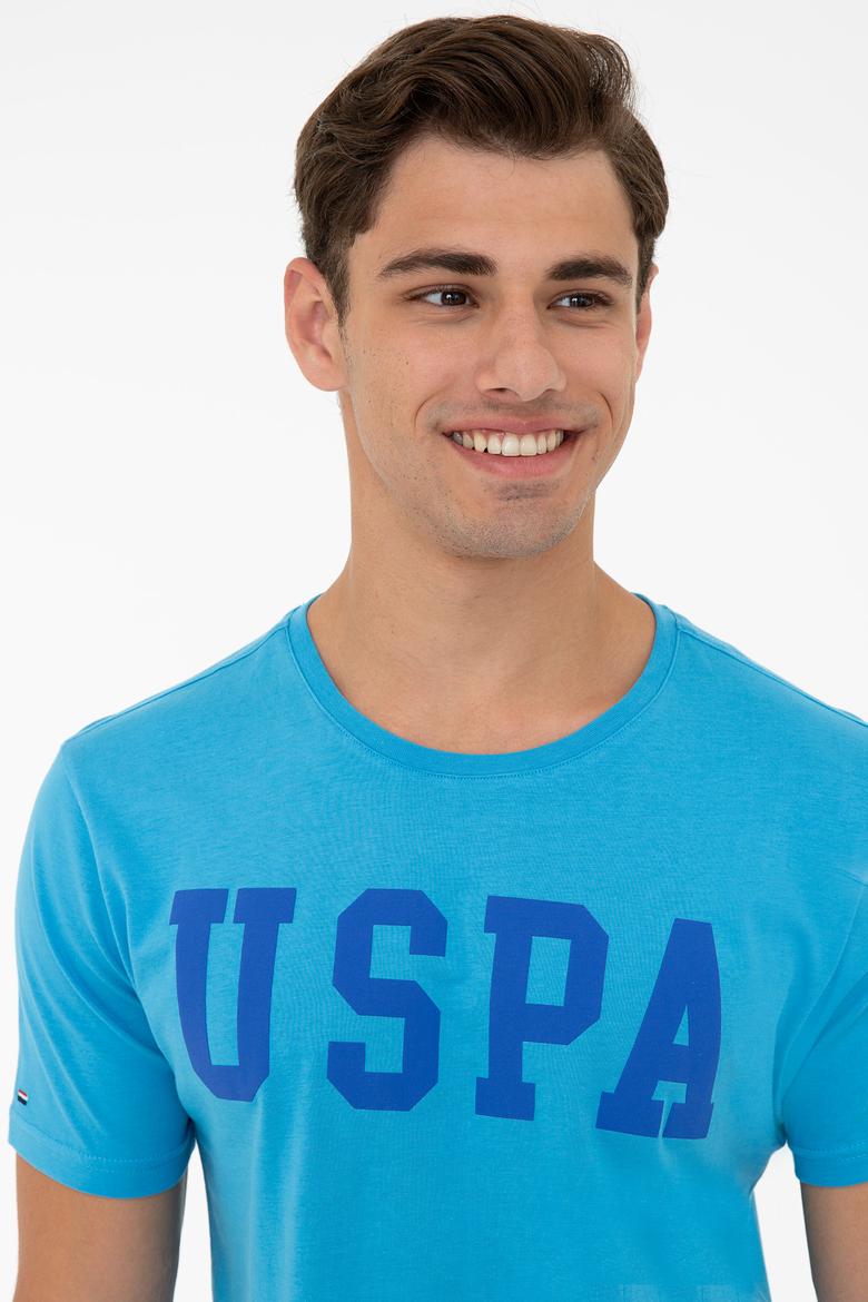 Erkek Kobalt Bisiklet Yaka Basic T-Shirt - 50232300137