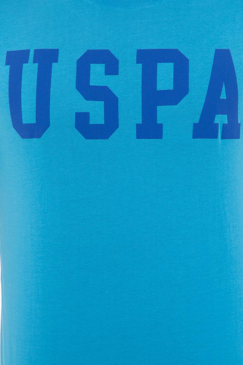 Erkek Kobalt Bisiklet Yaka Basic T-Shirt - 50232300137