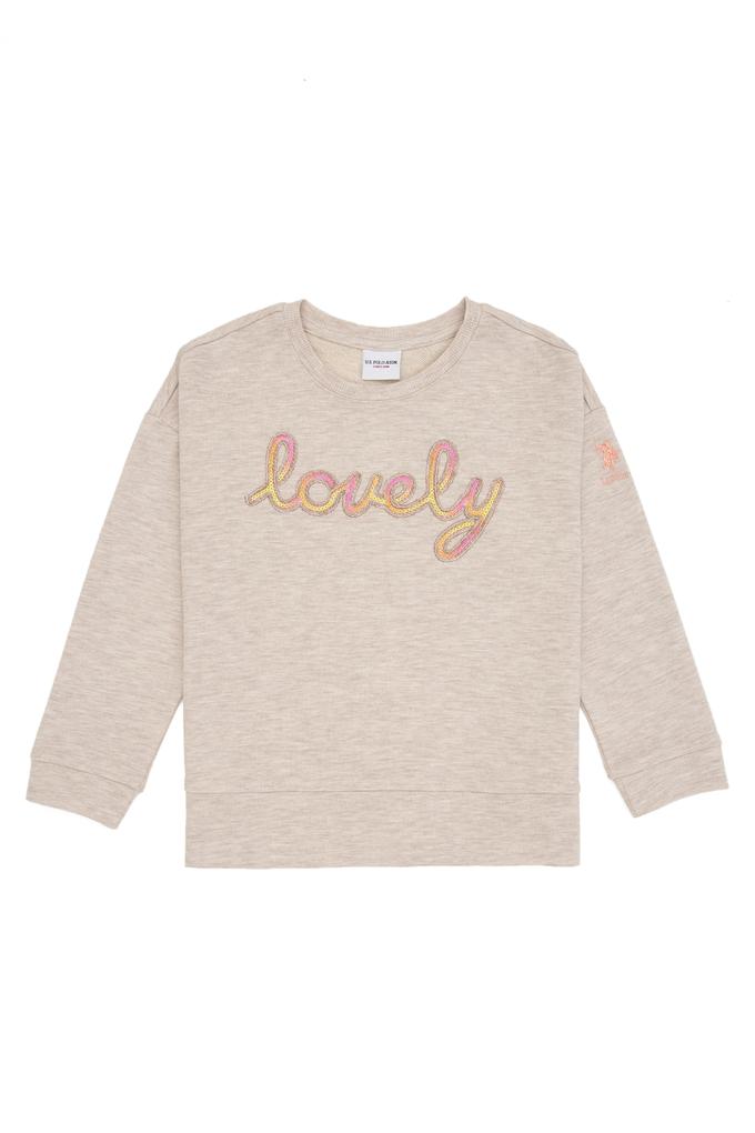 Çocuk Bej Melanj Sweatshirt