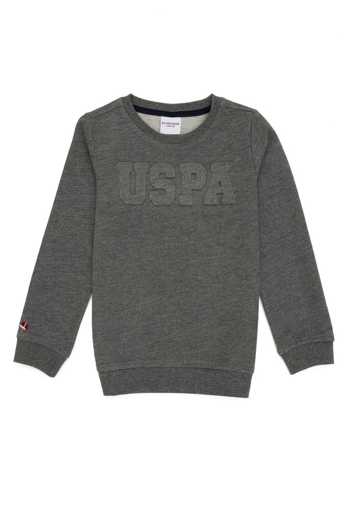 Erkek Çocuk Antrasit Melanj Basic Sweatshirt