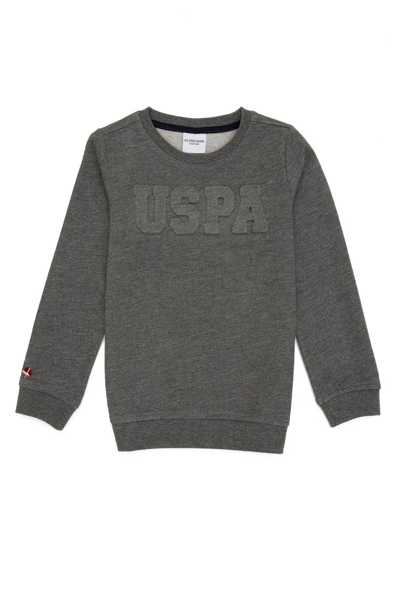 Erkek Çocuk Antrasit Melanj Basic Sweatshirt