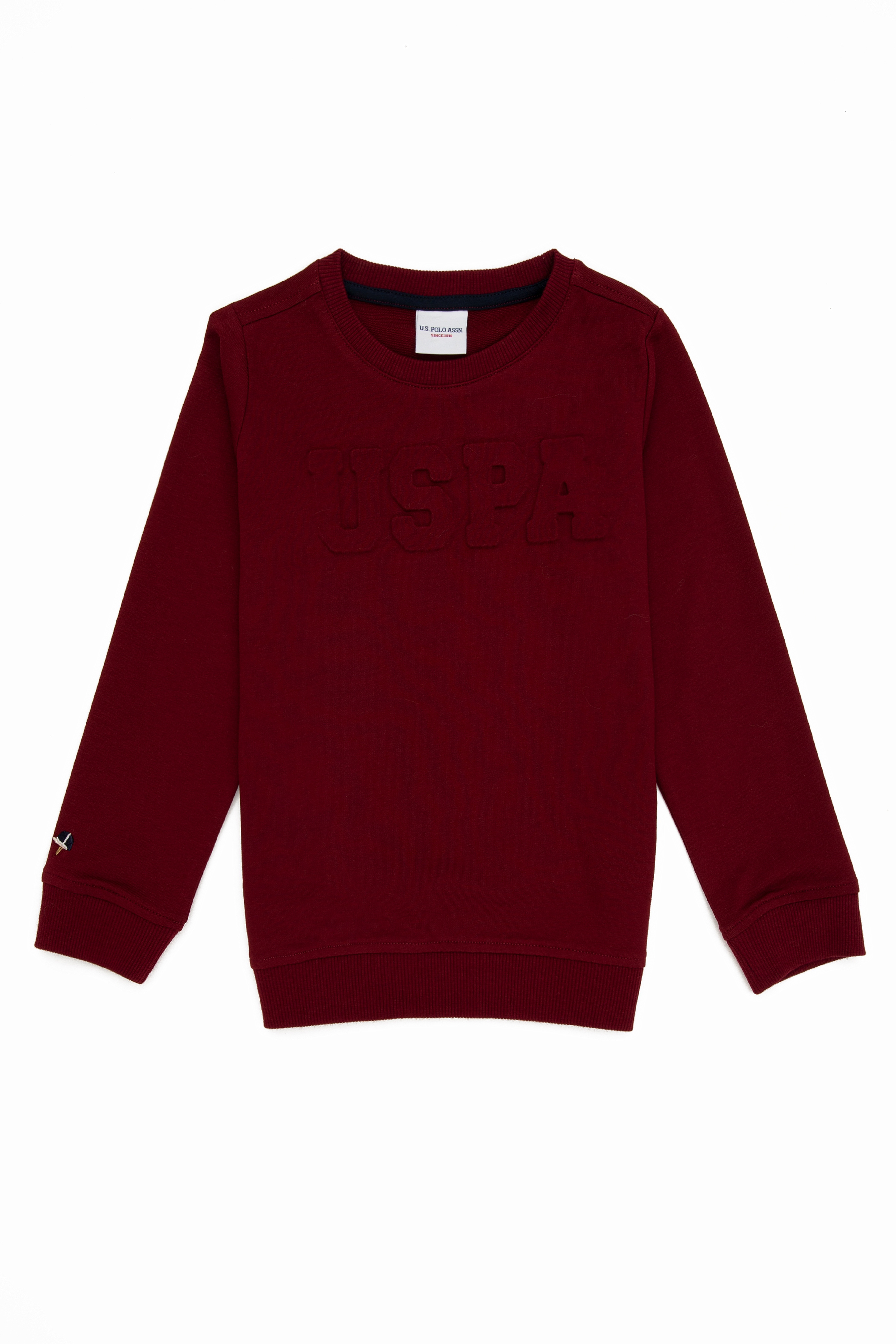 Erkek Çocuk Bordo Basic Sweatshirt - Image 1
