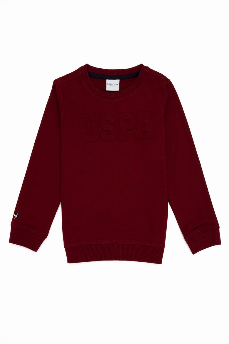 Erkek Çocuk Bordo Basic Sweatshirt