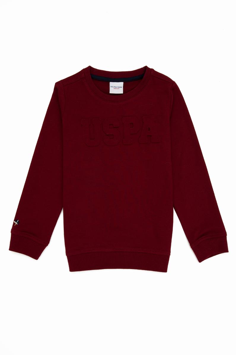 Erkek Çocuk Bordo Basic Sweatshirt