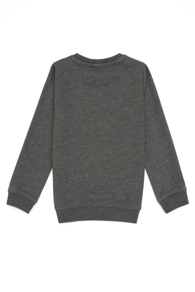 Erkek Çocuk Antrasit Melanj Basic Sweatshirt - 50236949012