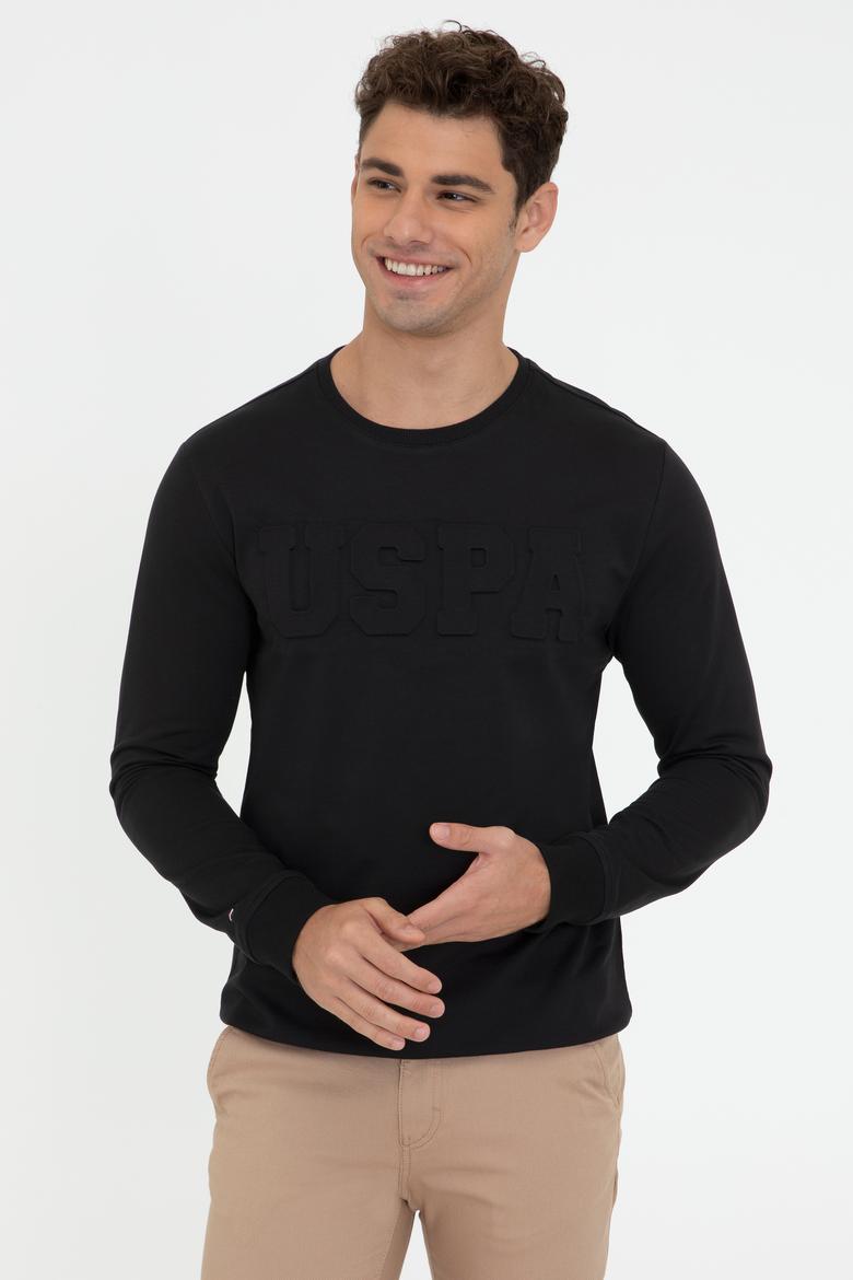 Erkek Siyah Basic Sweatshirt