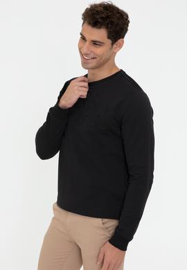 Erkek Siyah Basic Sweatshirt - 50237233110