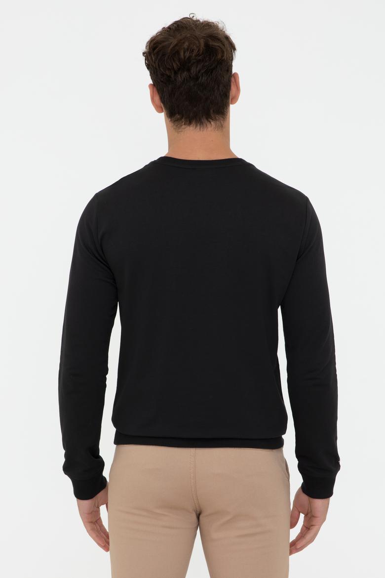 Erkek Siyah Basic Sweatshirt - 50237233110