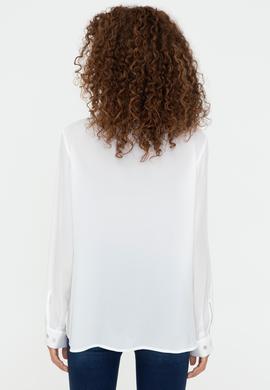 Kadın Krem Uzun Kollu Tunik Gömlek - 50228411034