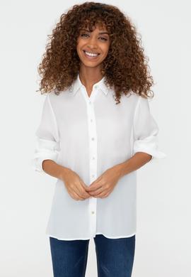 Kadın Krem Uzun Kollu Tunik Gömlek - 50228411034
