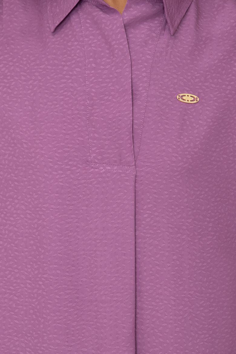 Kadın Menekşe Gömlek Uzunkol - 50237632004