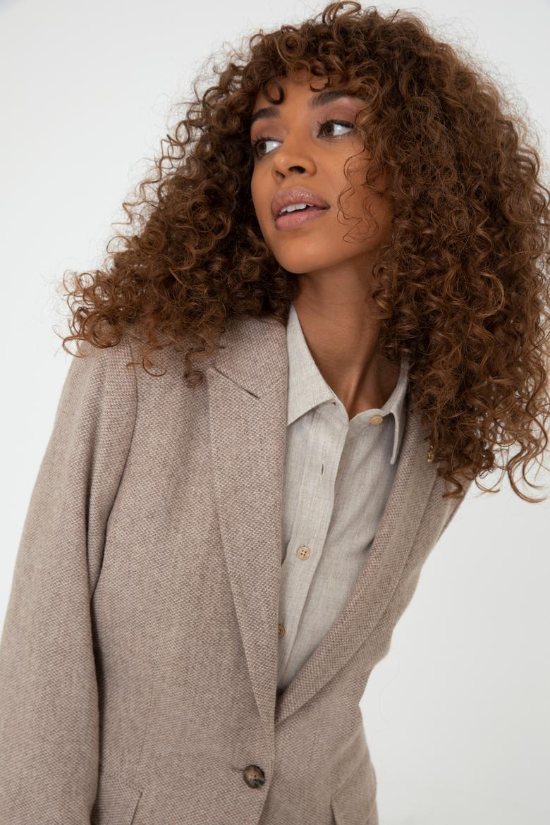 Kadın Camel Ceket - 50241247030