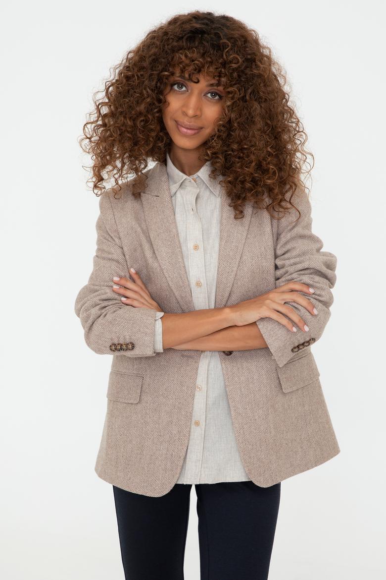 Kadın Camel Ceket - 50241247030