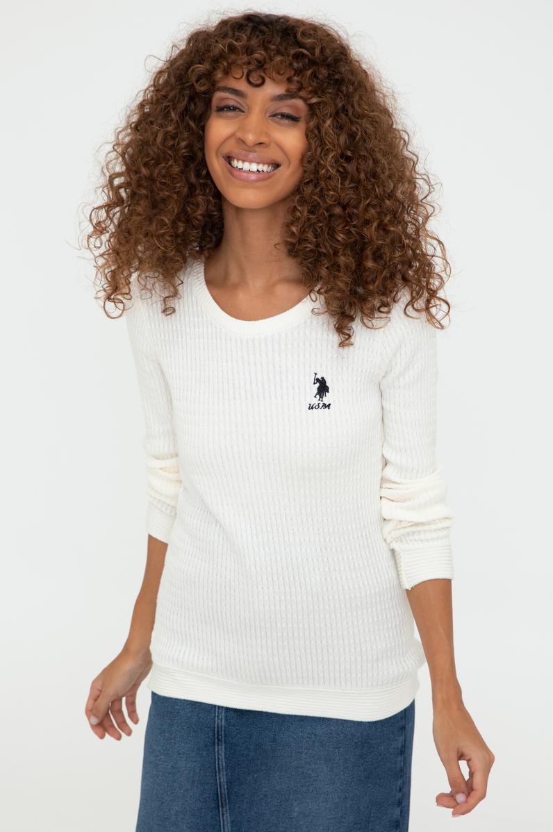 Kadın Ekru Basic Kazak