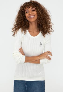 Kadın Ekru Basic Kazak - 50237088010