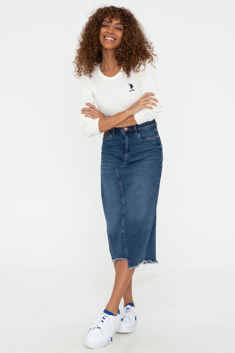 Kadın Ekru Basic Kazak - 50237088010