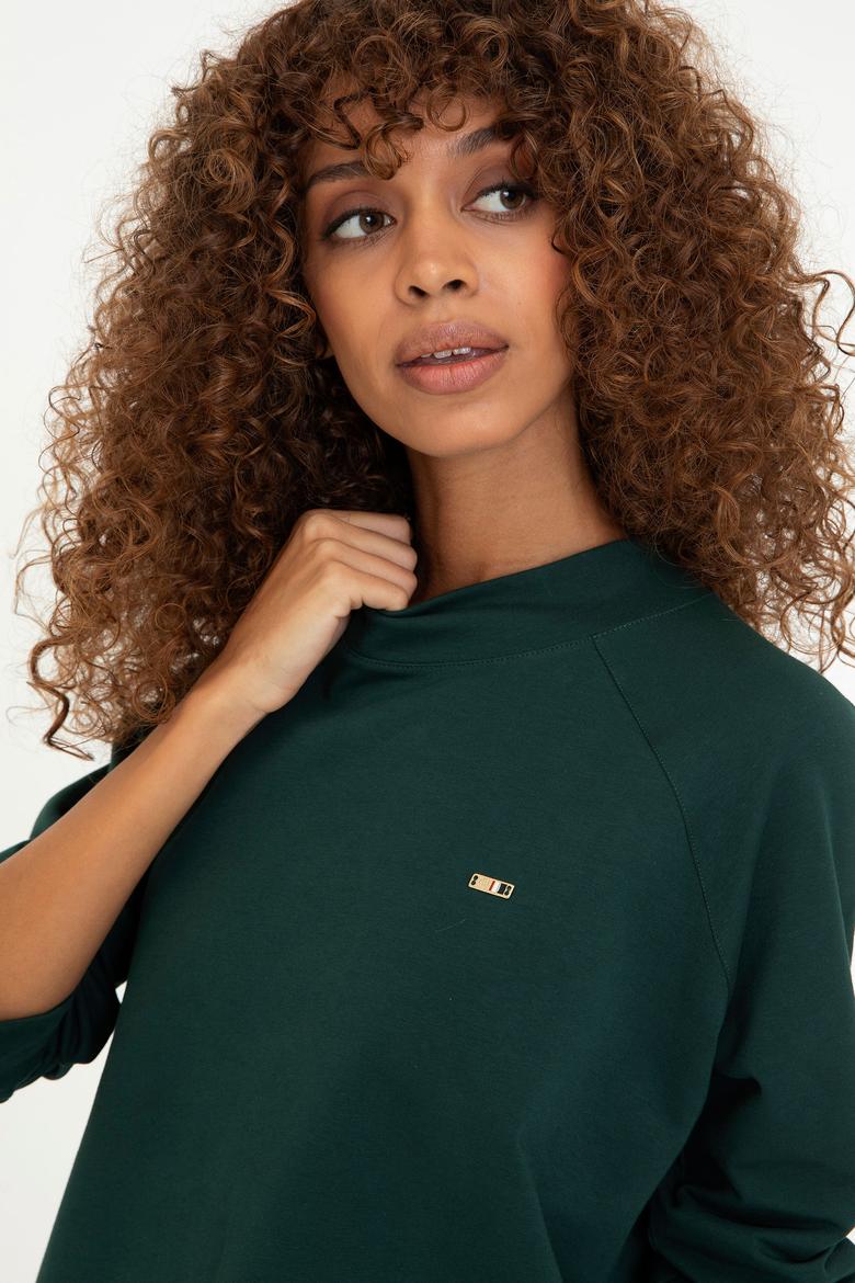 Kadın Koyu Yeşil Sweatshirt - 50249242037