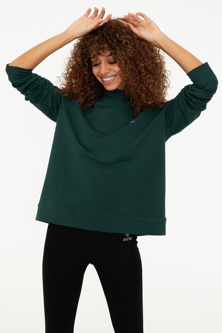 Kadın Koyu Yeşil Sweatshirt
