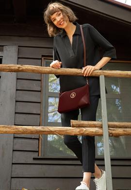 Kadın Bordo Postacı Çantası - 50250482002