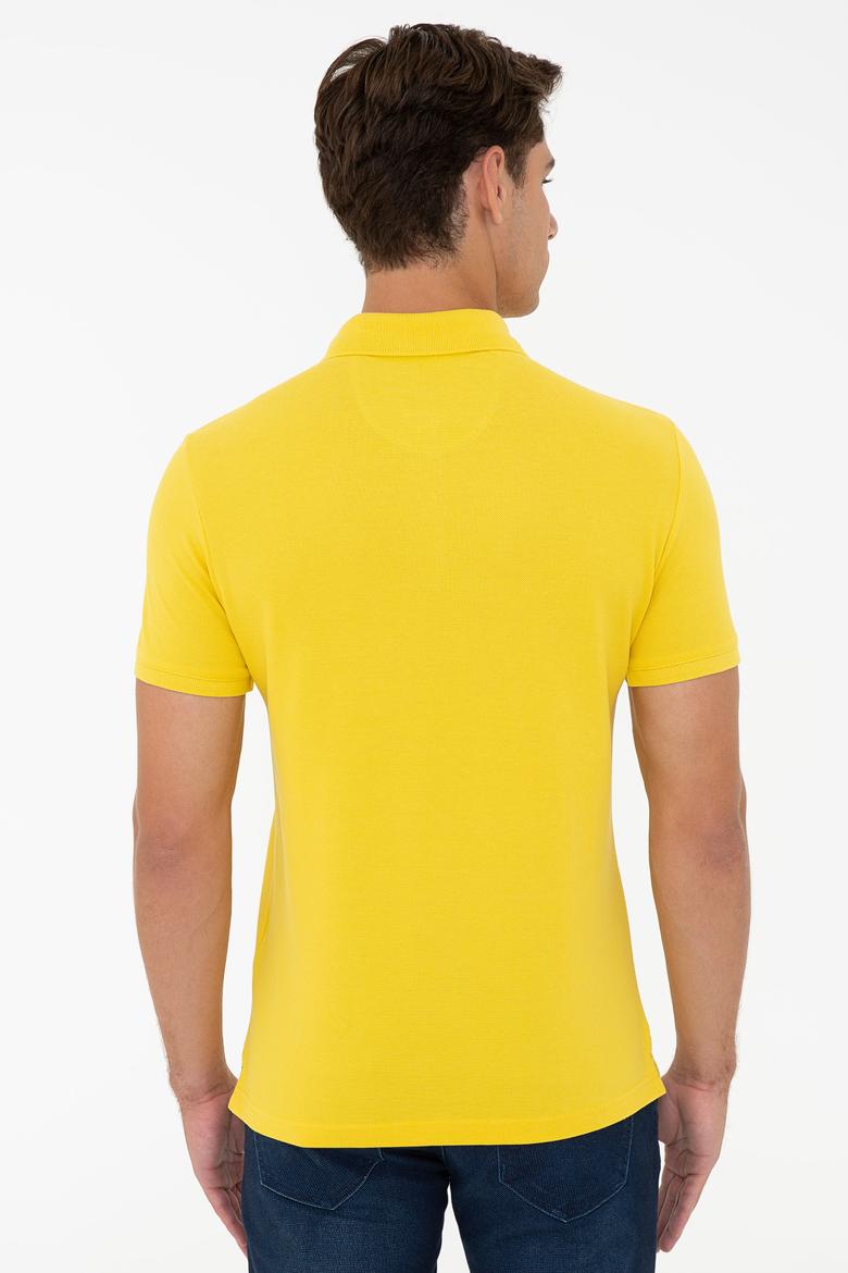Erkek Açık Sarı Basic Tişört - 50232308242