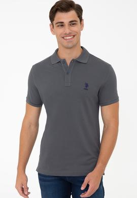 Erkek Polo Yaka Antrasit T-Shirt Basic - 50232308368