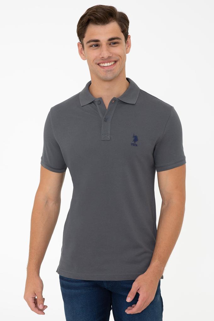 Erkek Polo Yaka Antrasit T-Shirt Basic
