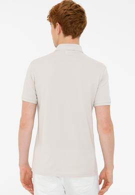 Erkek Taş Polo Yaka Basic T-Shirt - 50232303332