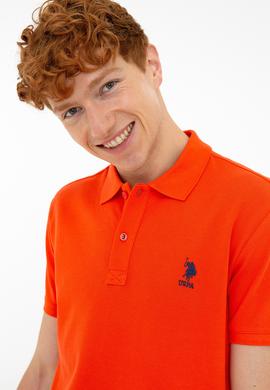 Erkek Koyu Nar Çiçeği Polo Yaka Basic T-Shirt - 50232308292