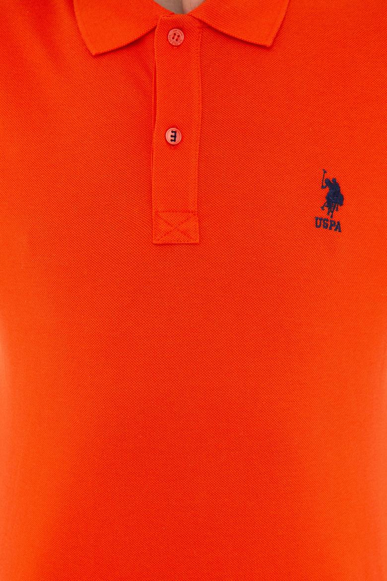 Erkek Koyu Nar Çiçeği Polo Yaka Basic T-Shirt - 50232308292