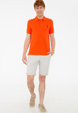 Erkek Koyu Nar Çiçeği Polo Yaka Basic T-Shirt - 50232308292