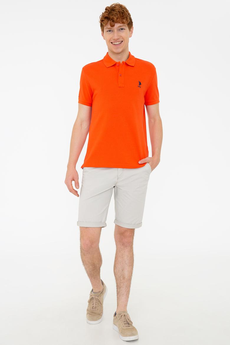 Erkek Koyu Nar Çiçeği Polo Yaka Basic T-Shirt - 50232308292