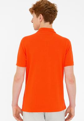 Erkek Koyu Nar Çiçeği Polo Yaka Basic T-Shirt - 50232308292