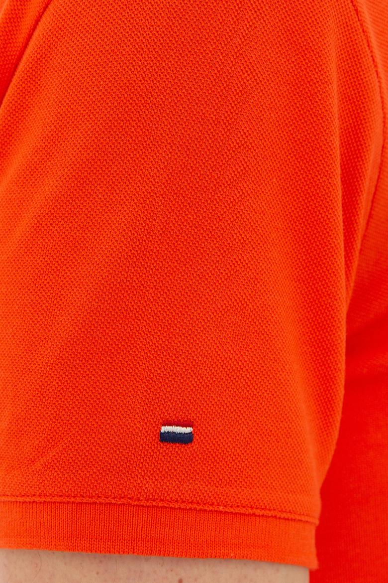 Erkek Koyu Nar Çiçeği Polo Yaka Basic T-Shirt - 50232308292