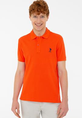 Erkek Koyu Nar Çiçeği Polo Yaka Basic T-Shirt - 50232308292