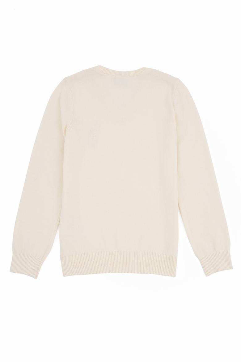 Kız Çocuk Krem Triko Kazak - 50237168030