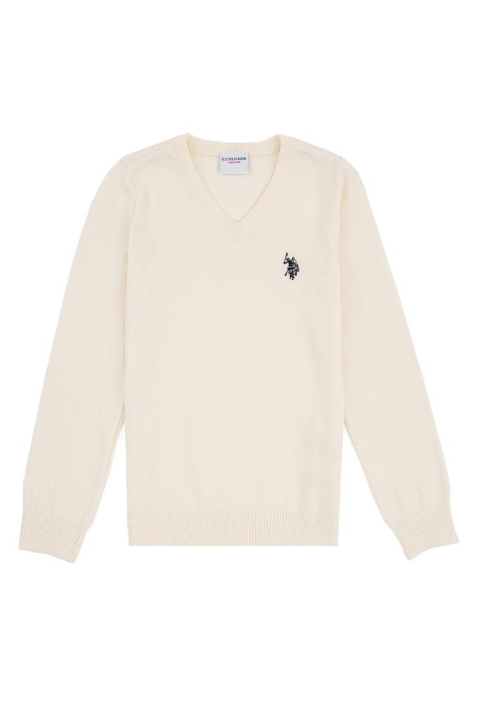 Kız Çocuk Krem Triko Kazak