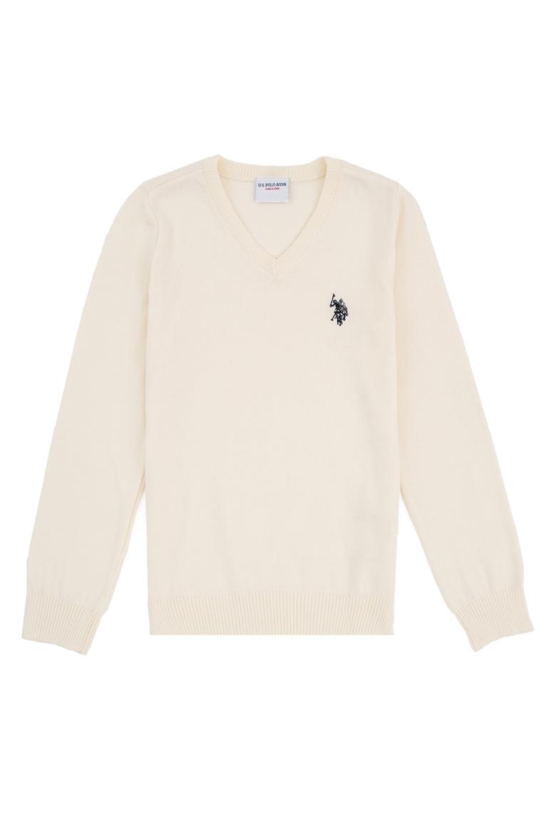 Kız Çocuk Krem Triko Kazak