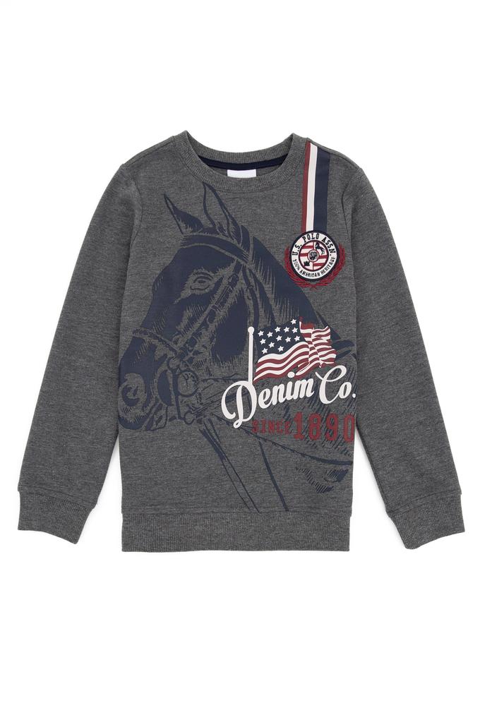 Erkek Çocuk Antrasit Melanj Sweatshirt