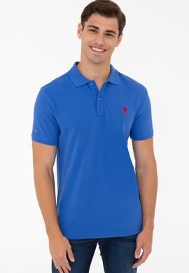 Erkek Saks Polo Yaka T-Shirt Basic - 50232311134