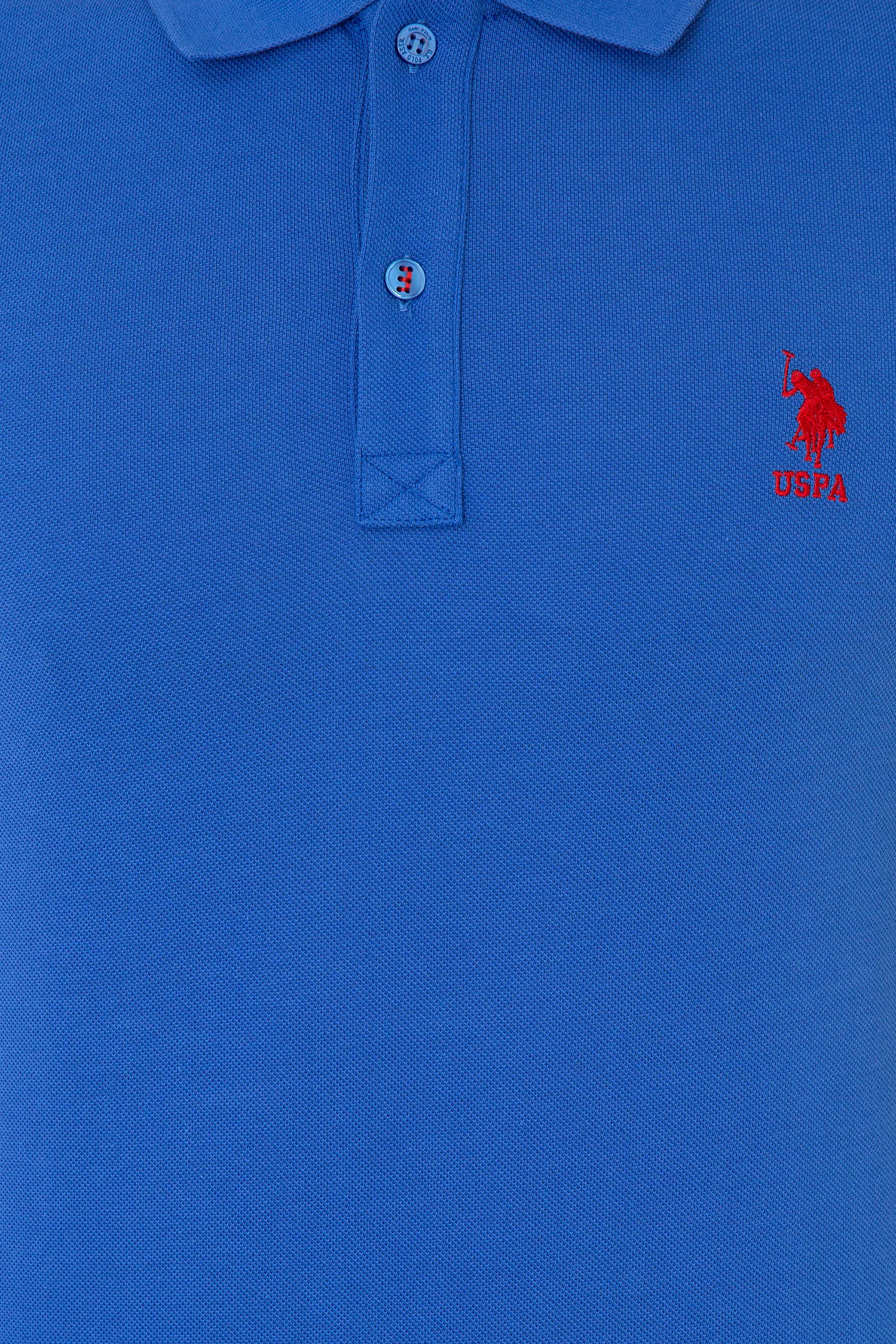 Erkek Saks Polo Yaka T-Shirt Basic - Image 5
