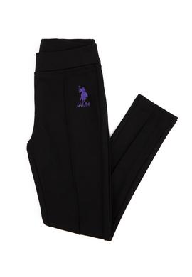 Kız Çocuk Siyah Örme Tayt - 50240654015