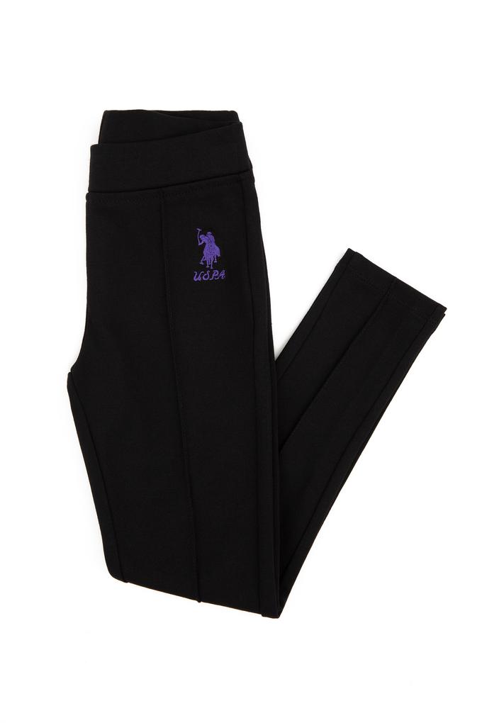 Kız Çocuk Siyah Örme Tayt