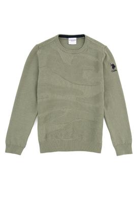 Erkek Çocuk Yeşil Bisiklet Yaka Triko Kazak - 50237671016