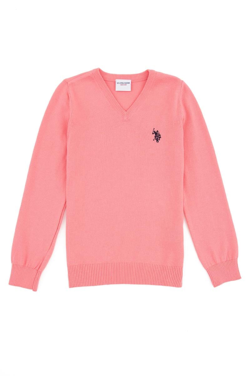 Kız Çocuk Açık Pembe Triko Kazak