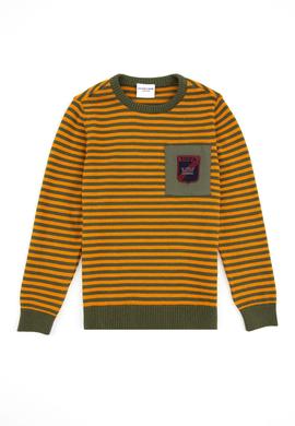 Erkek Çocuk Haki Bisiklet Yaka Triko Kazak - 50237686012