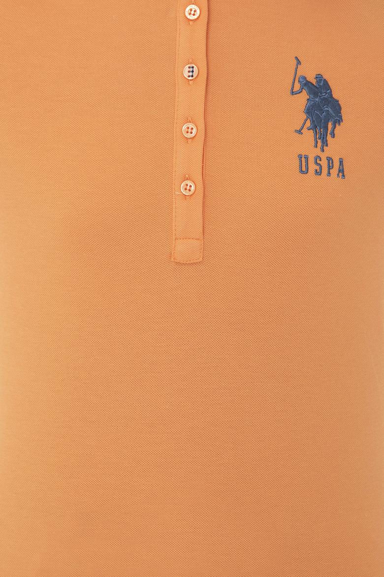 Kadın Turuncu Basic Polo Yaka Tişört - 50234843090