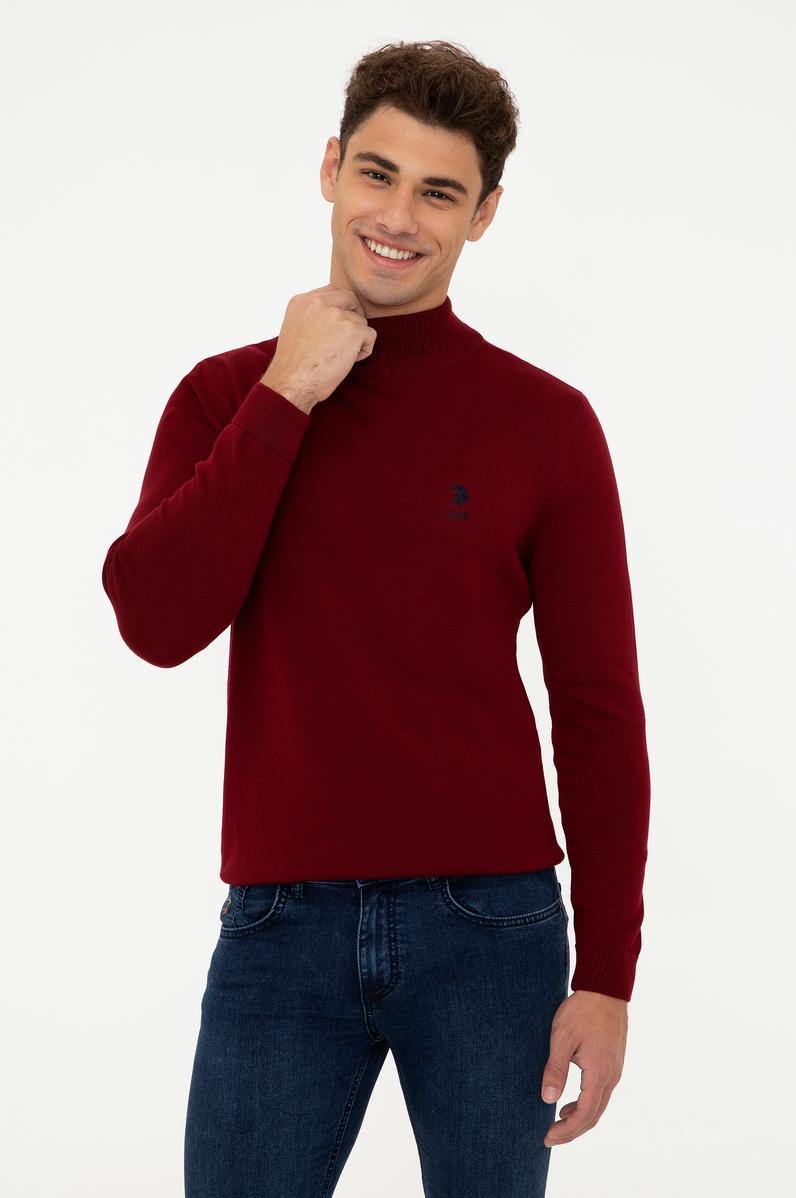 Erkek Bordo Basic Kazak